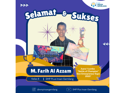 M. Farih Al Azzam - Juara 1 Lomba Battle of Champion Sion Enterpreneur Expo 2025