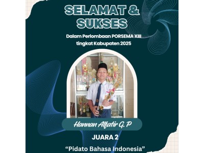 Hannan Alfatrir G. P. - Juara 2 Lomba Pidato Bahasa Indonesia PORSEMA XIII Tingkat Kab. Blora